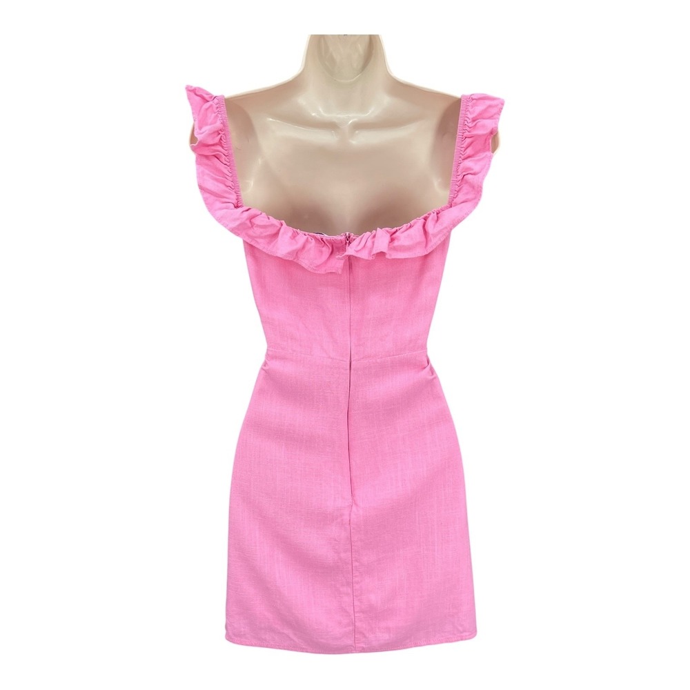 Hello Molly Pink Ruffle Mini Dress - Picture 2 of 9